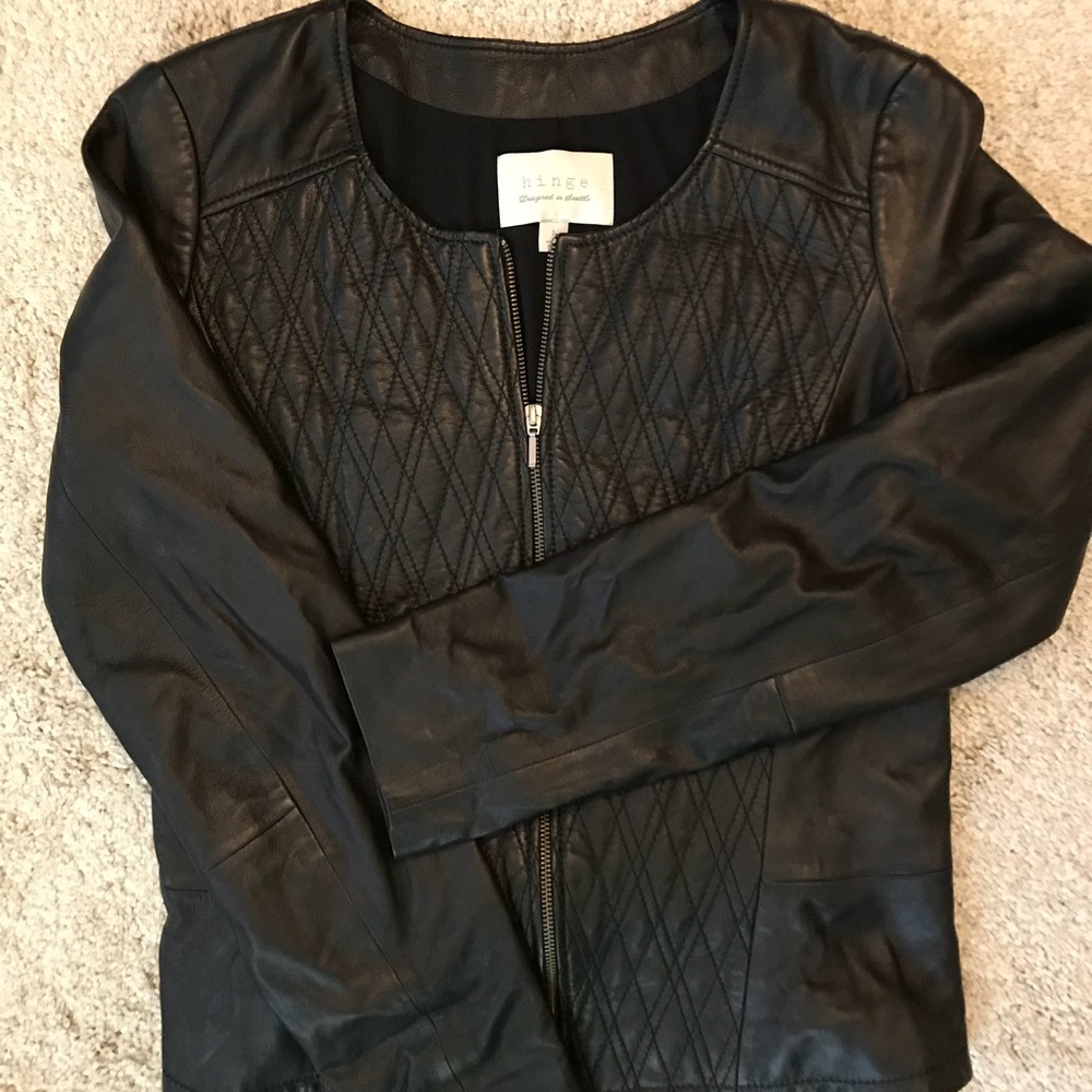 Black Quilted Leather Jacket